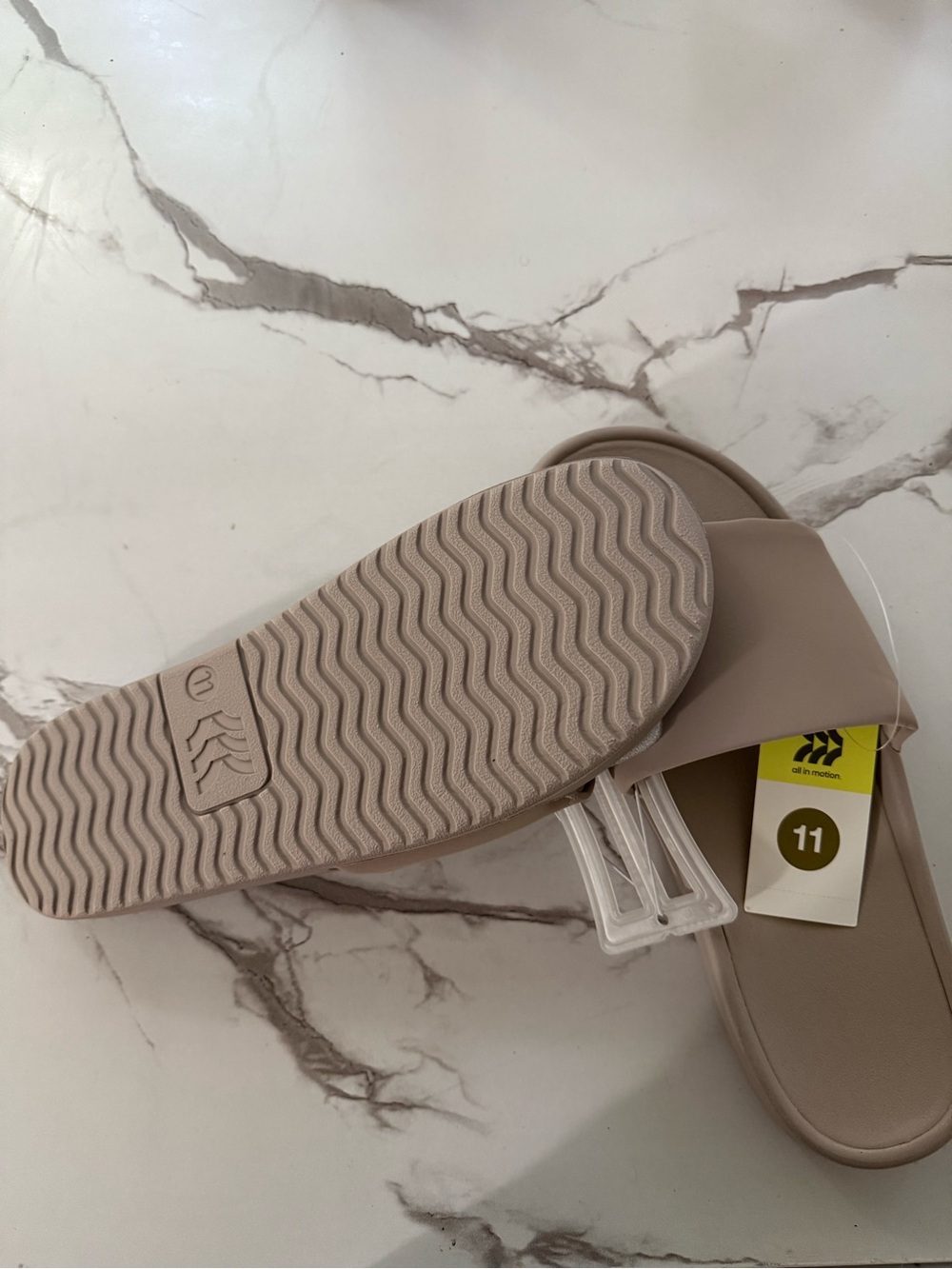 all in motion Taupe Slide Sandals